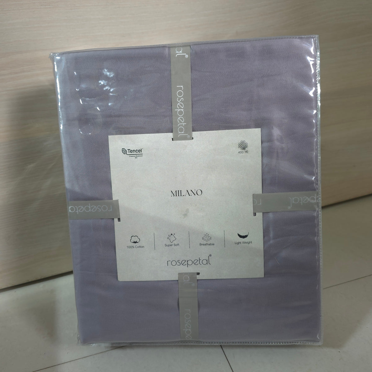 Ultra Premium 400 TC Tencel Pure Cotton Plain Solid Bedsheet Set