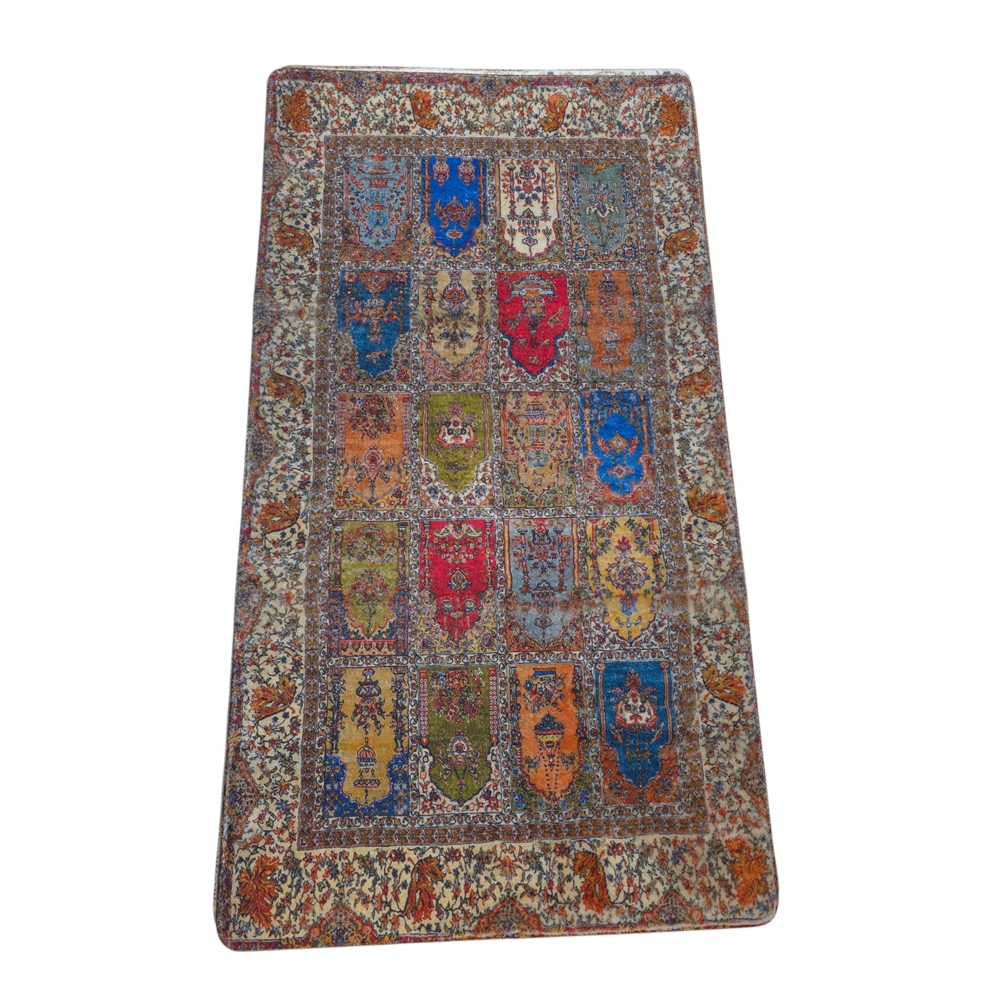 Ethnic Arch Patchwork Heritage Microfiber Carpet (3x5 Feet) – Ultra Soft Fur Top & Anti-Skid Rubber Backing