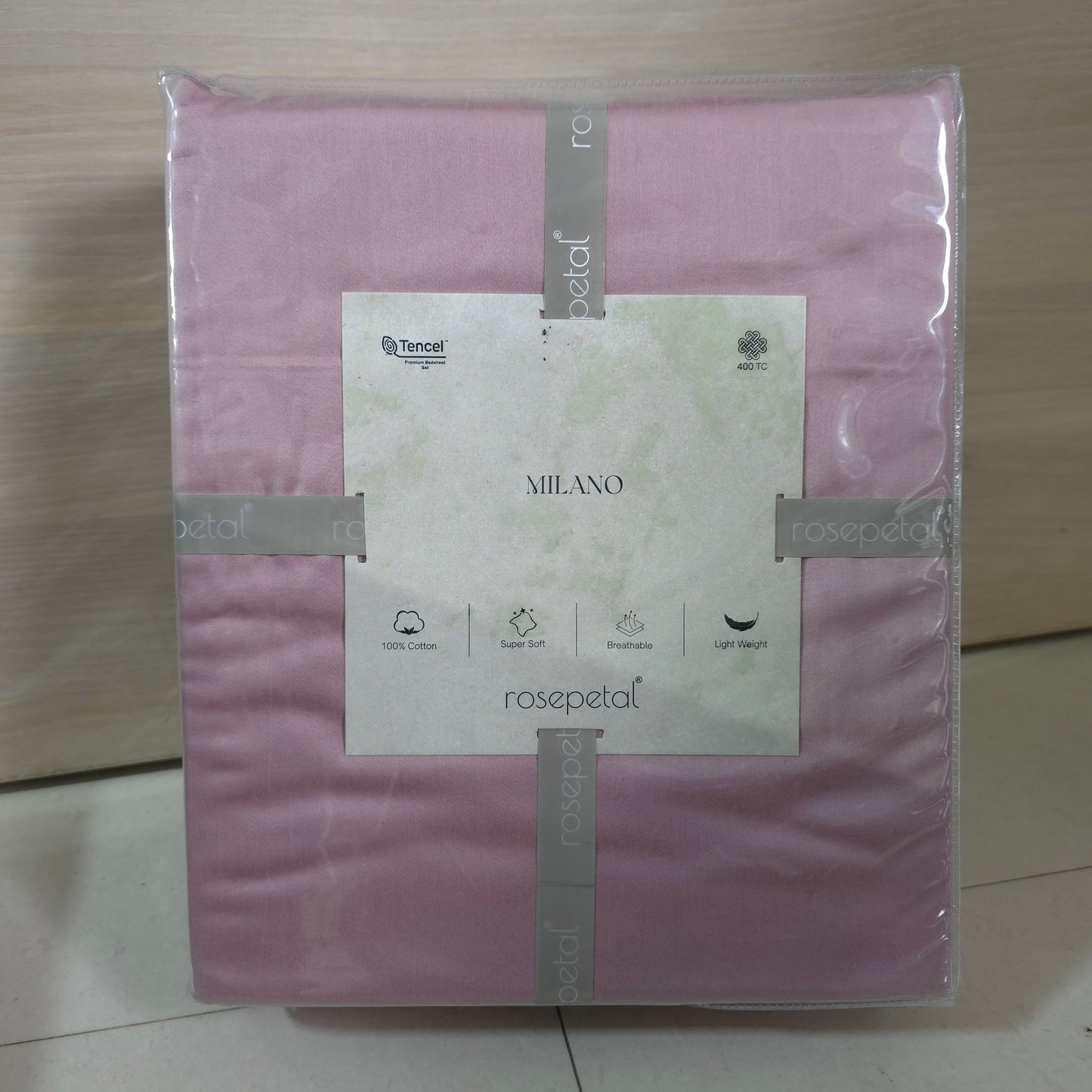 Ultra Premium 400 TC Tencel Pure Cotton Plain Solid Bedsheet Set