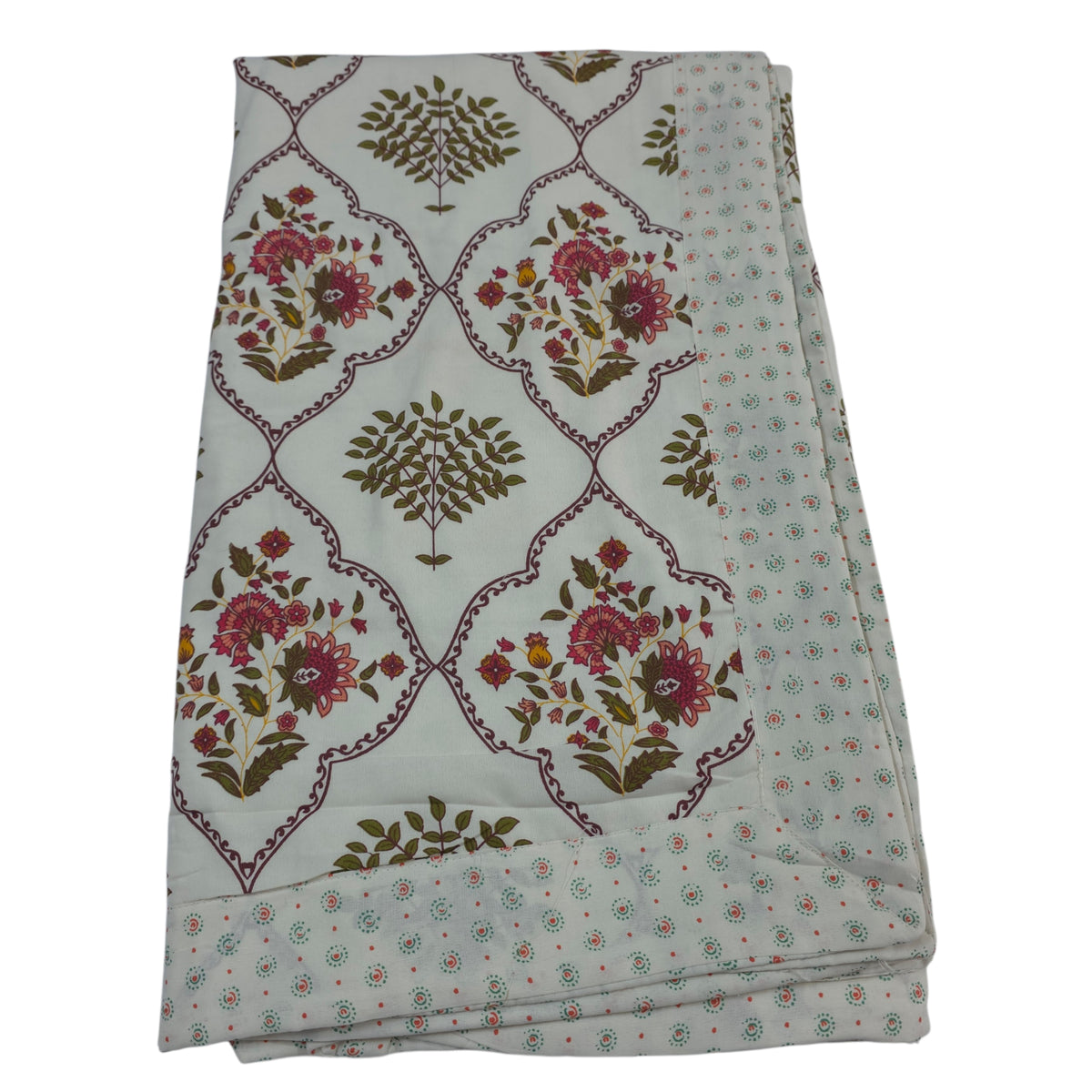 100% Pure Cotton Printed Double Bed AC Dohar | Reversible King Size Lightweight Blanket