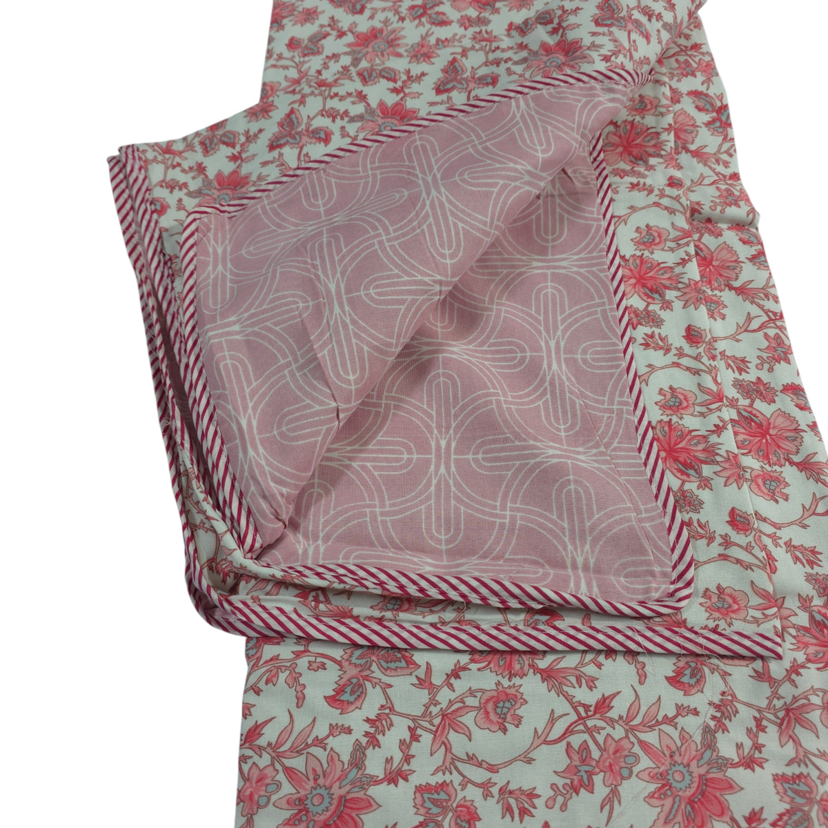 100% Pure Cotton Printed Double Bed AC Dohar | Reversible King Size Lightweight Blanket