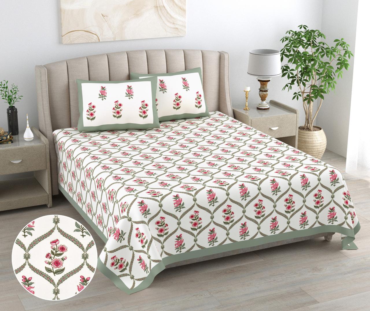 PRINTARA Handblock Bedsheet