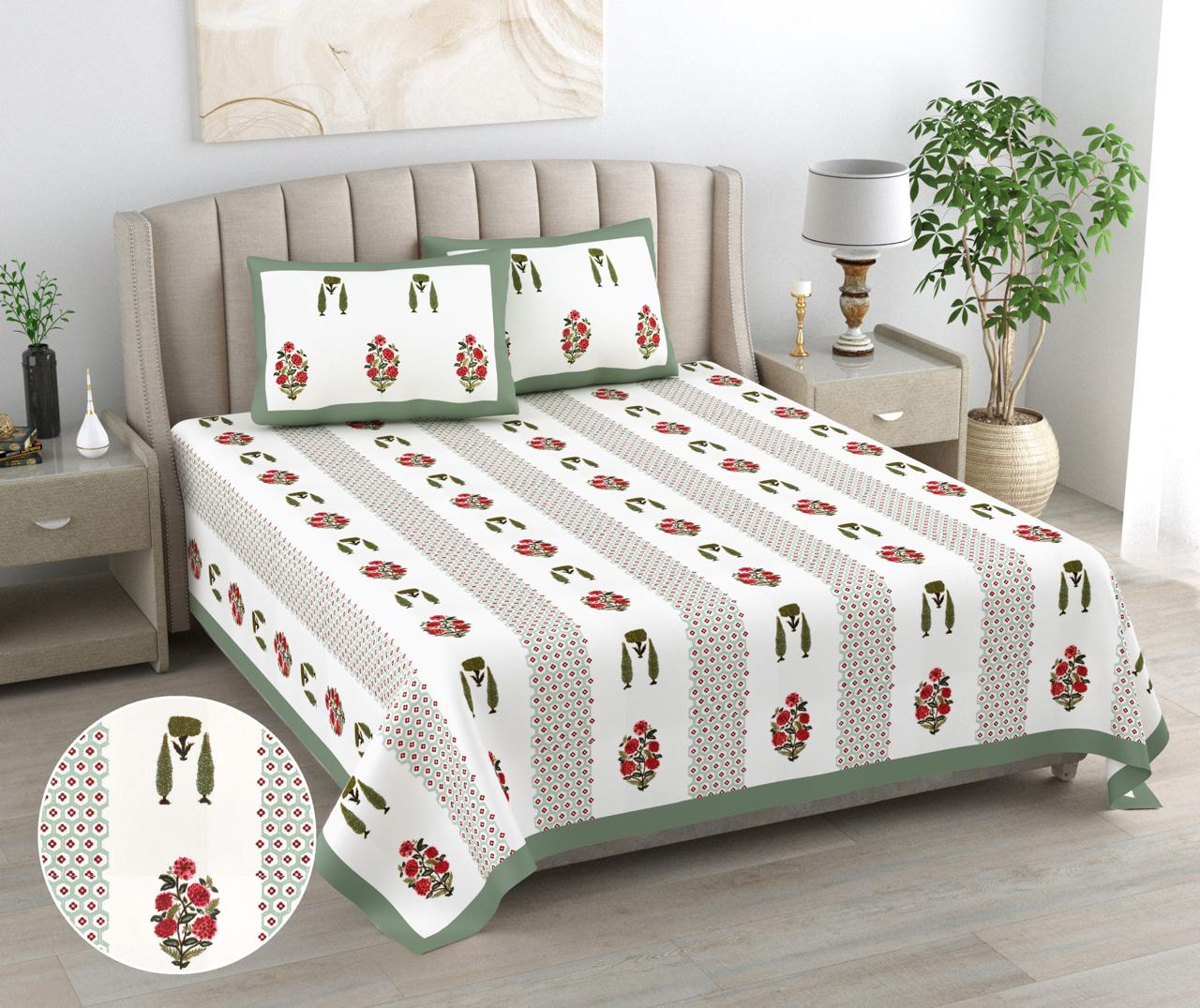 PRINTARA Handblock Bedsheet