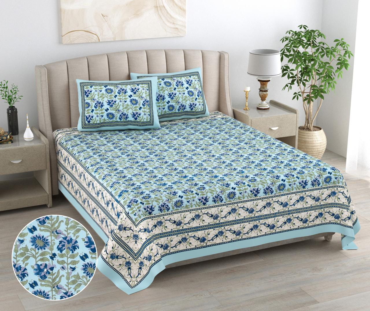 PRINTARA Handblock Bedsheet