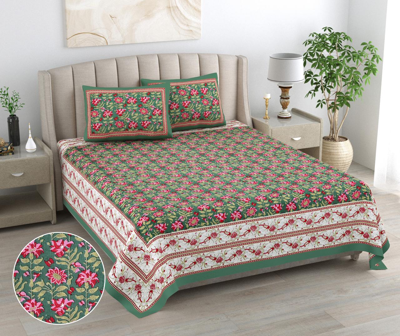 PRINTARA Handblock Bedsheet