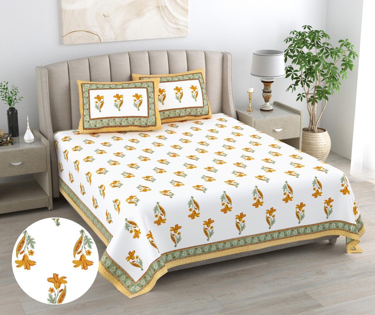 PRINTARA Handblock Bedsheet
