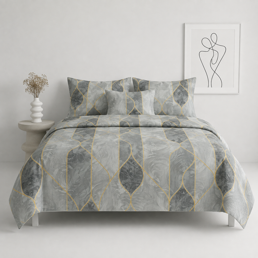 Luxury 100% Pure Cotton Super King Bedsheet Set 108x108 Inches