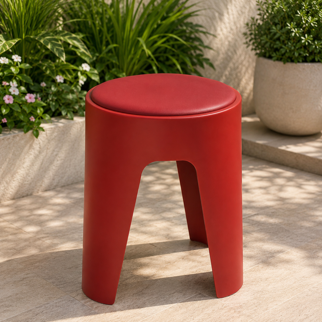 Premium Cushioned Plastic Stool