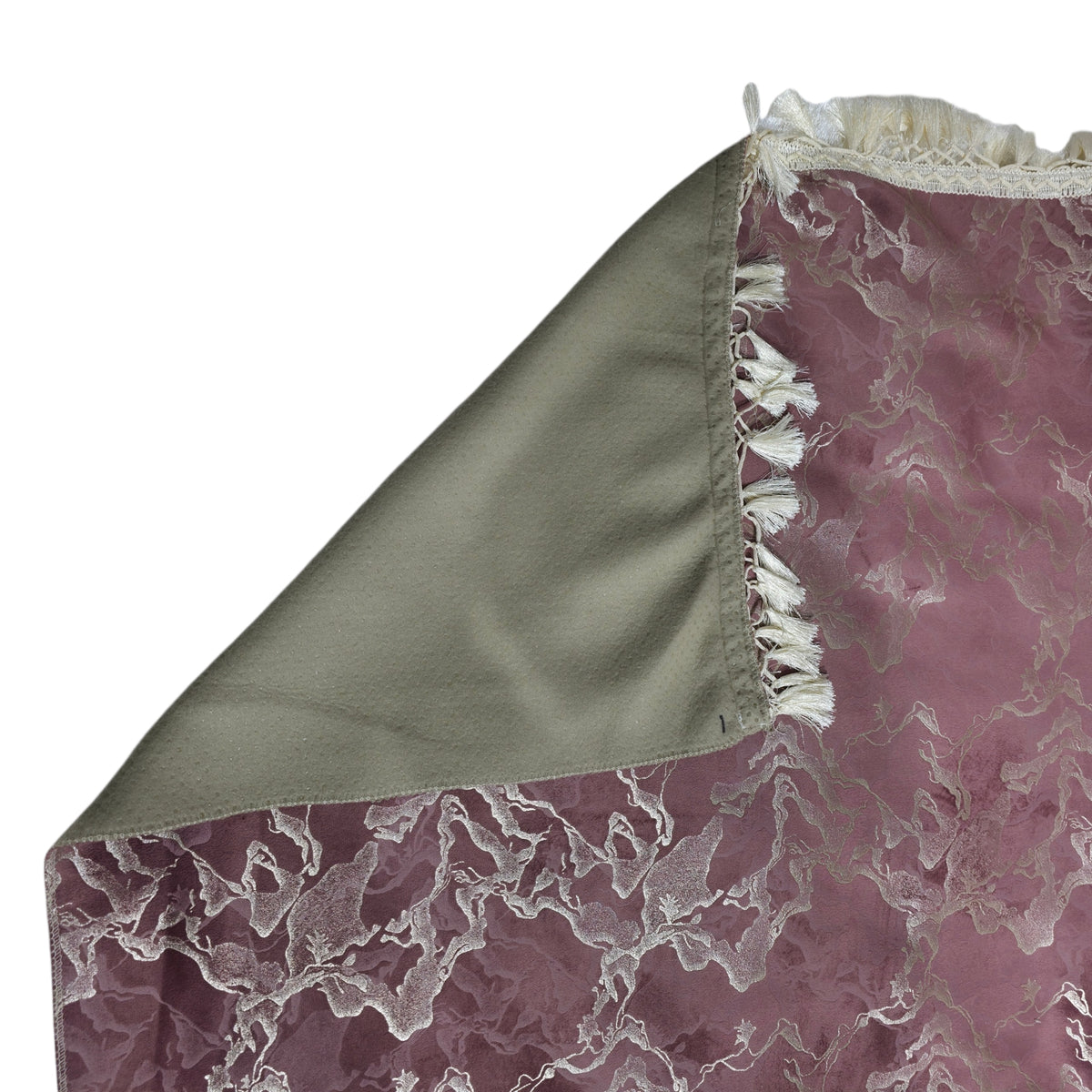 36 Inch Foil Print Marble Texture Blush Pink Sofa Cover with Frill Border (Blush Pink)