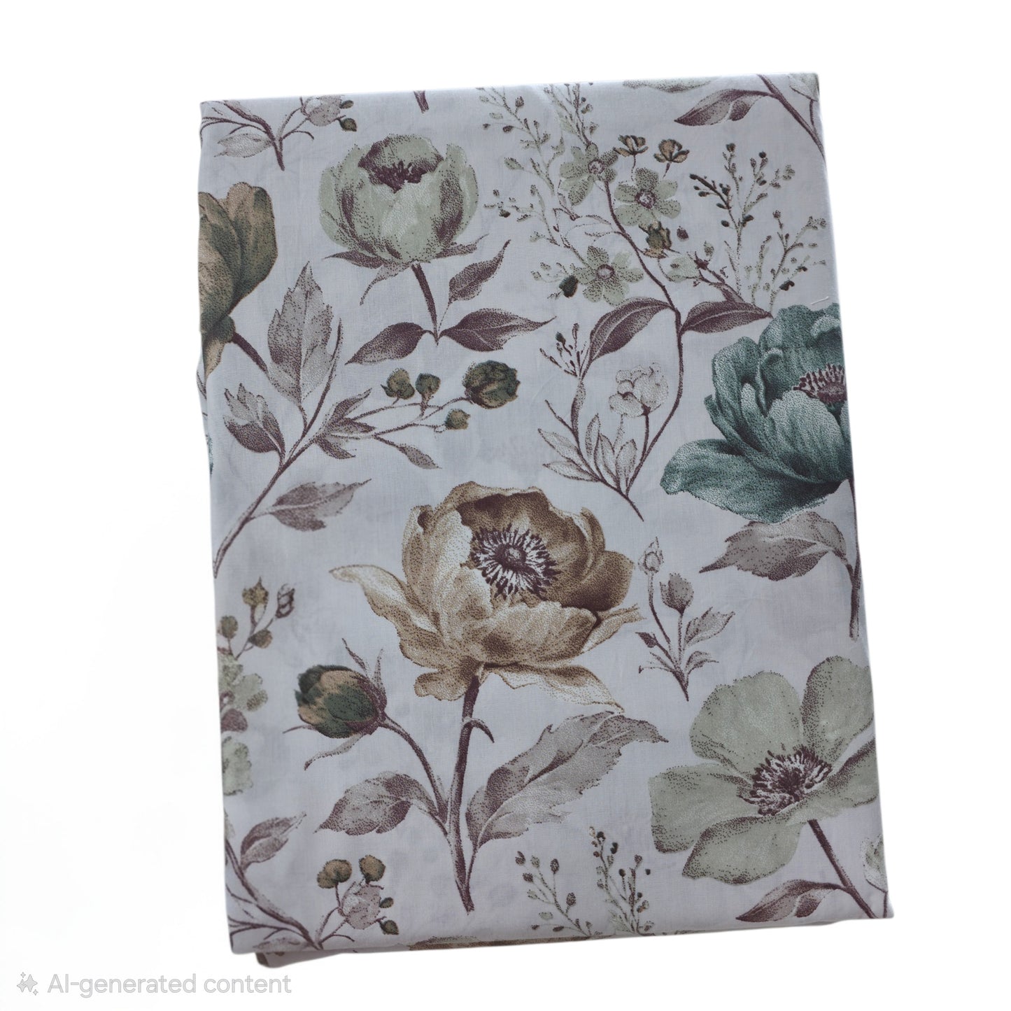 Botanical Floral Pure Cotton King Bedsheet (120x120 in)