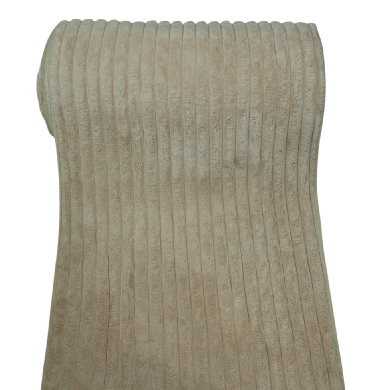 Premium Soft Fur Ribbed Anti-Skid Sofa Cover (Ivory Beige) 27 inch