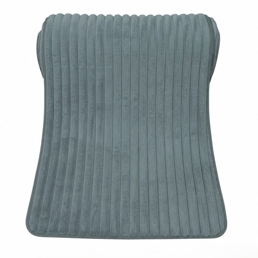 Premium Soft Fur Ribbed Anti-Skid Sofa Cover (Ice Blue) 27 inch