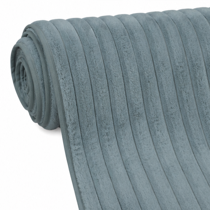 Premium Soft Fur Ribbed Anti-Skid Sofa Cover (Ice Blue) 27 inch