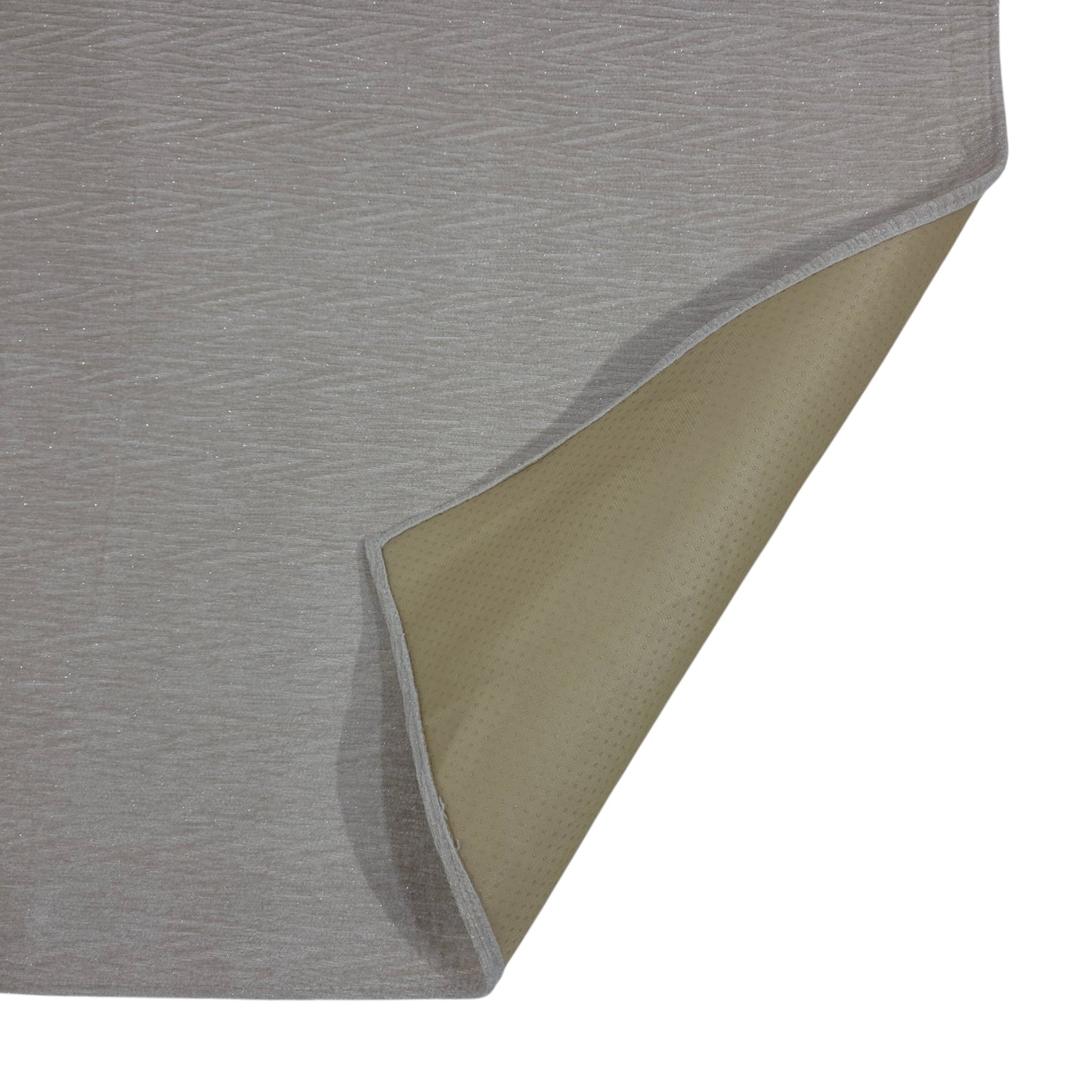 36 Inch Textured Shimmer Beige Sofa Cover with Embroidered Frill Border (Beige)