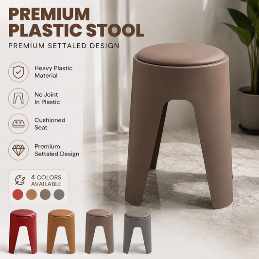 Premium Cushioned Plastic Stool