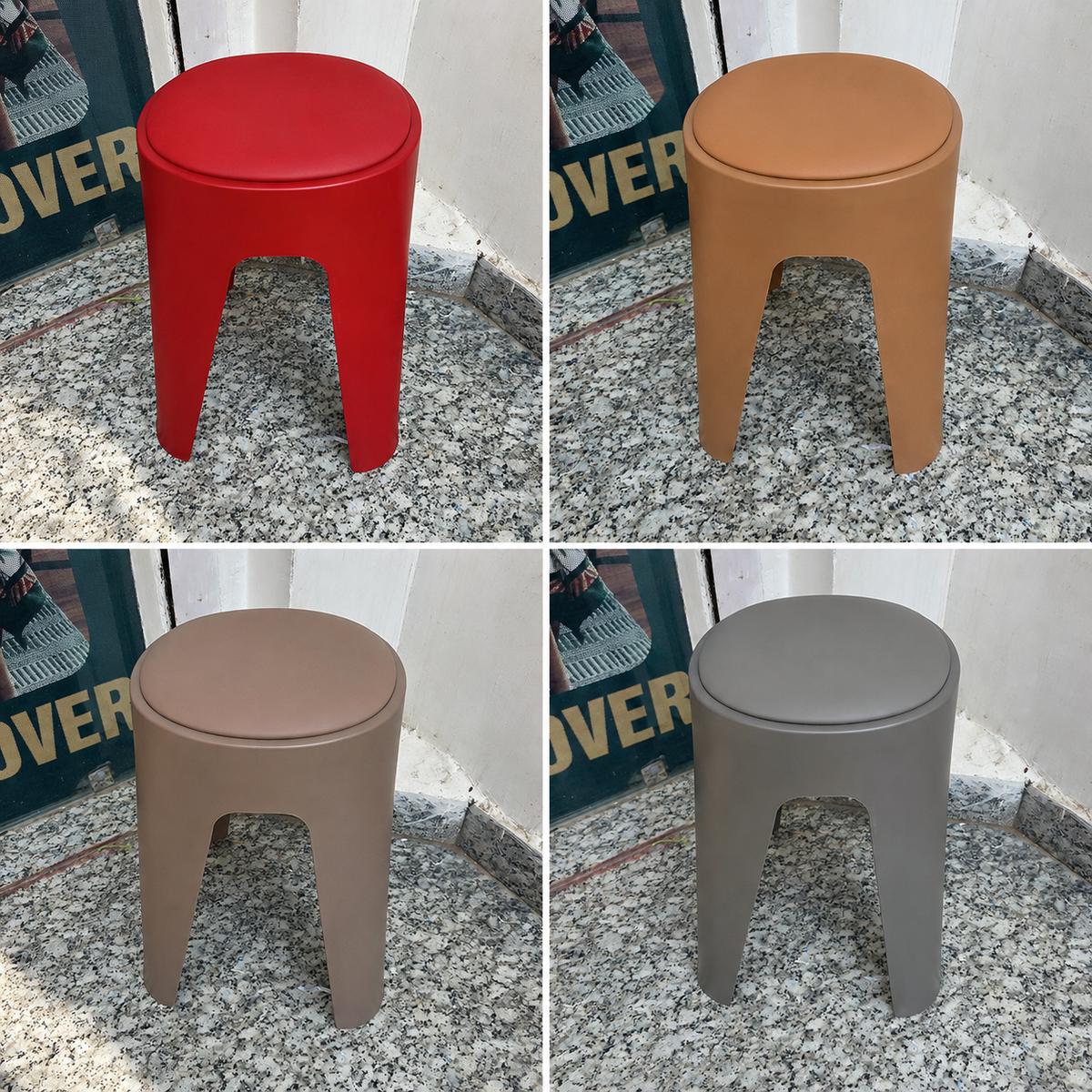Premium Cushioned Plastic Stool