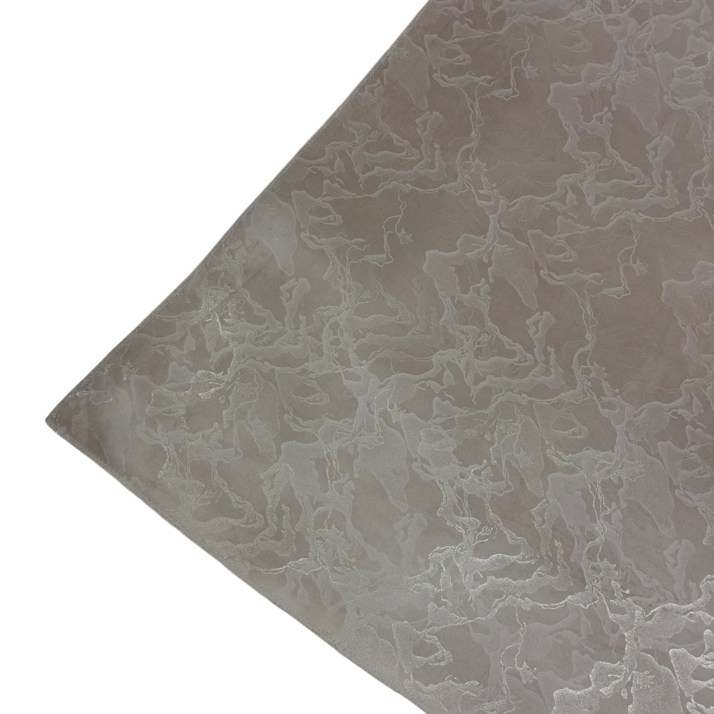 36 Inch Foil Print Marble Texture Beige Sofa Cover with Frill Border (Beige)