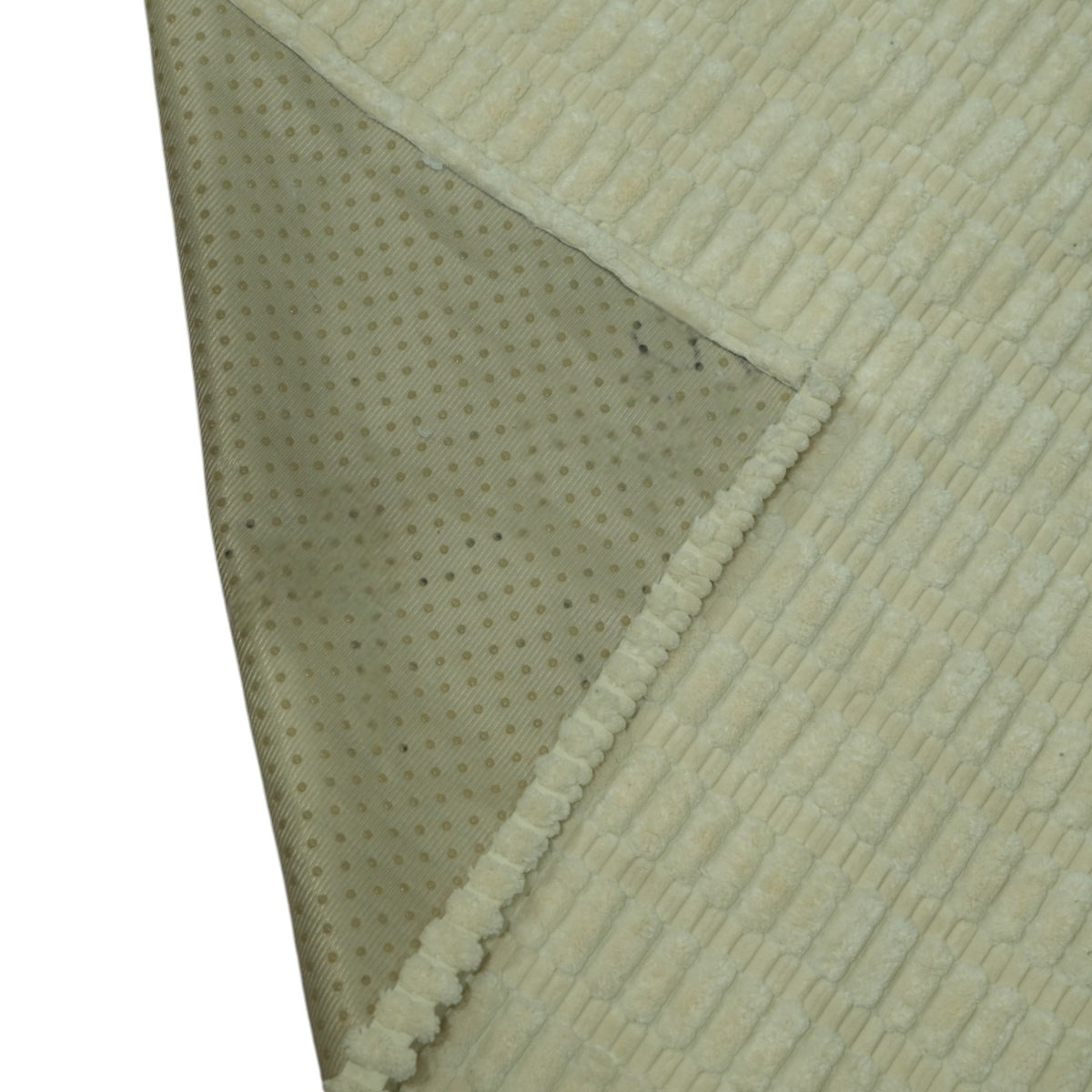 Warm Ivory Wool-Feel Ribbed Sofa Cover (Cream Ivory) 27 inch