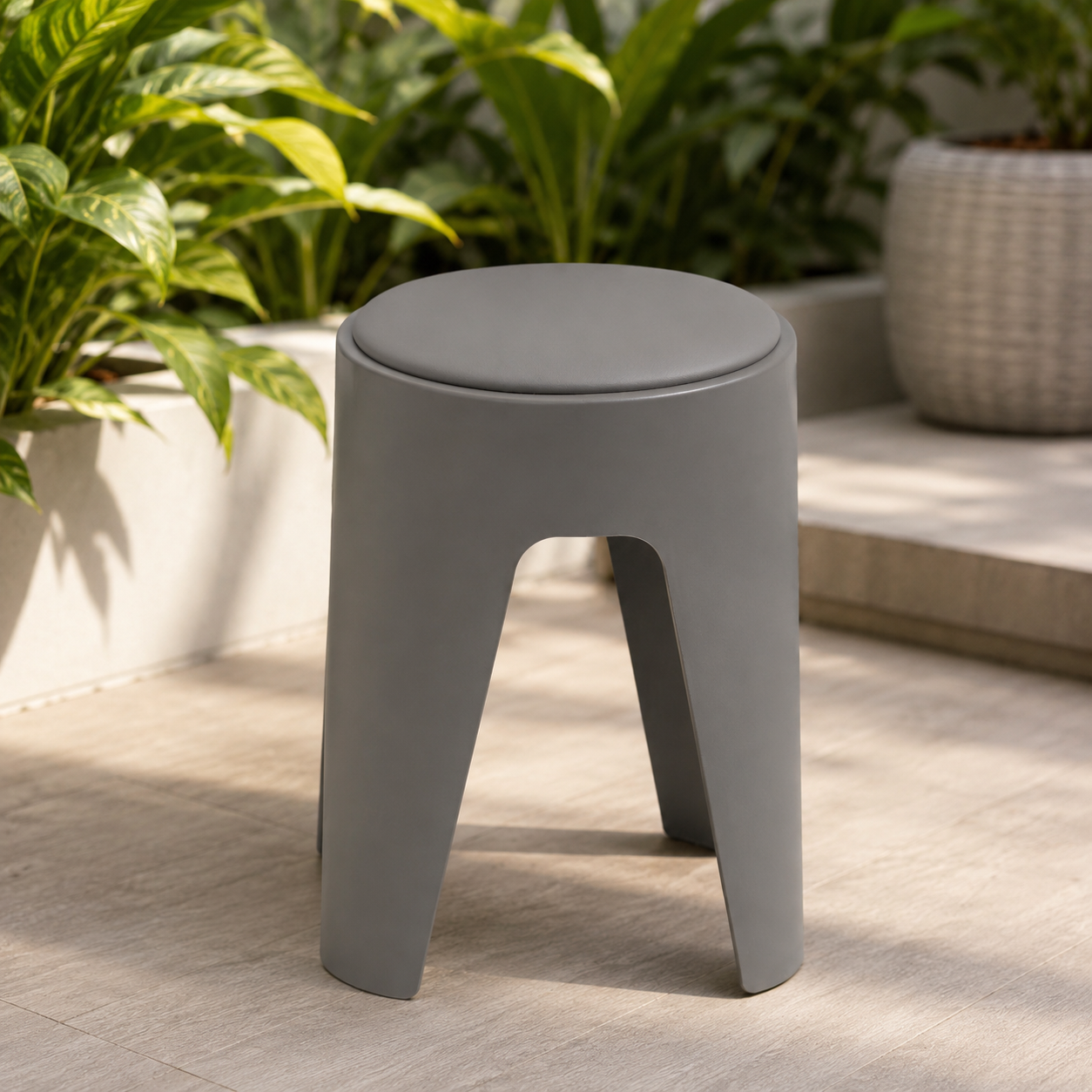 Premium Cushioned Plastic Stool