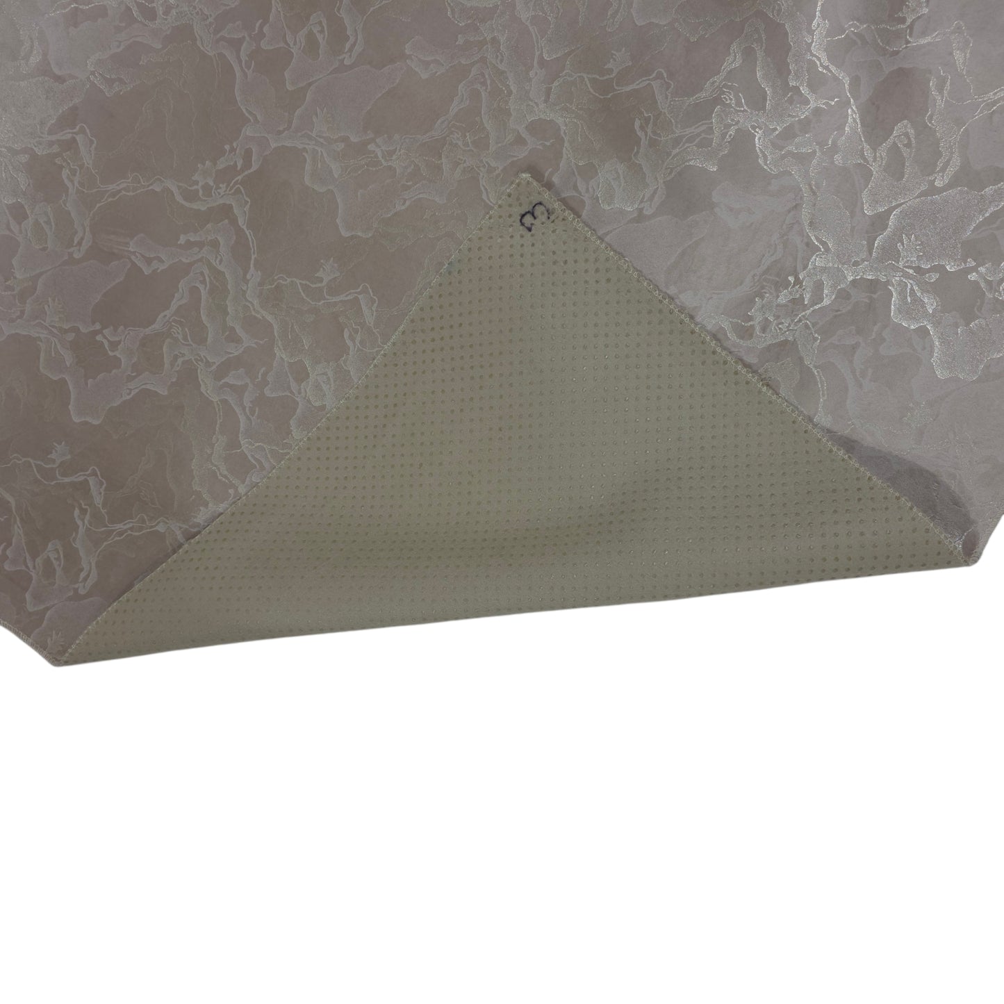 36 Inch Foil Print Marble Texture Beige Sofa Cover with Frill Border (Beige)