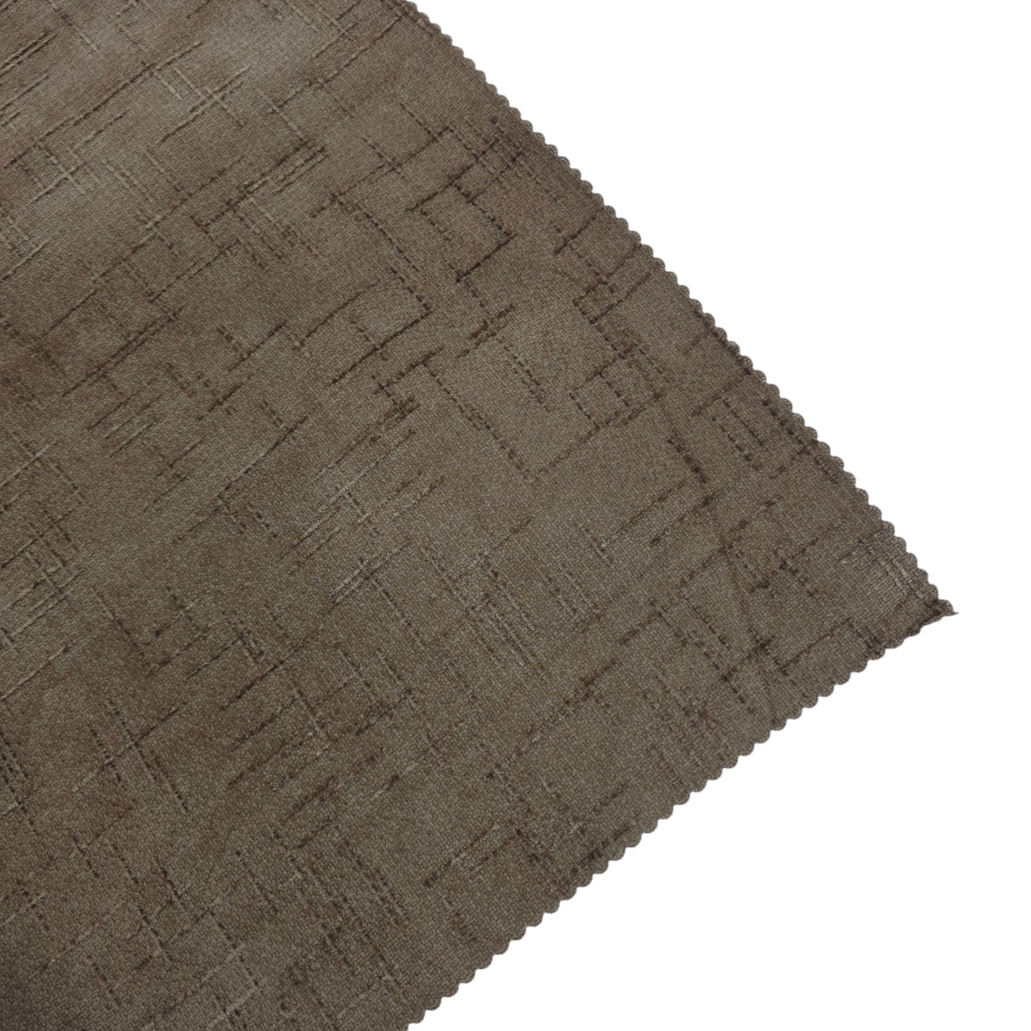 The Heritage Textured Abstract Weave & Crochet Lace Sofa Cover 27 Inch (Coffee Brown)
