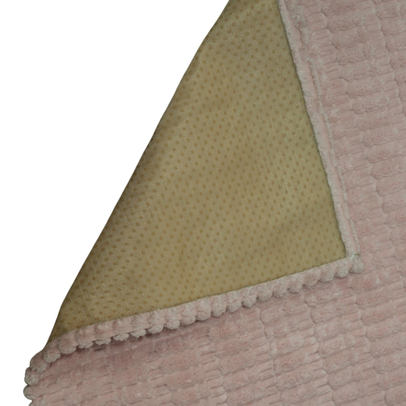Cozy Blush Pink Wool-Feel Ribbed Sofa Cover (Blush Pink) 27 inch