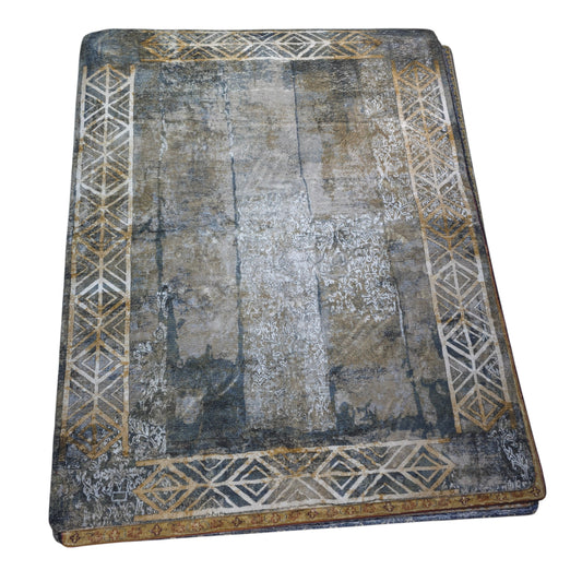 Modern Grey Abstract Carpet (5x7 Ft) – Anti-Skid