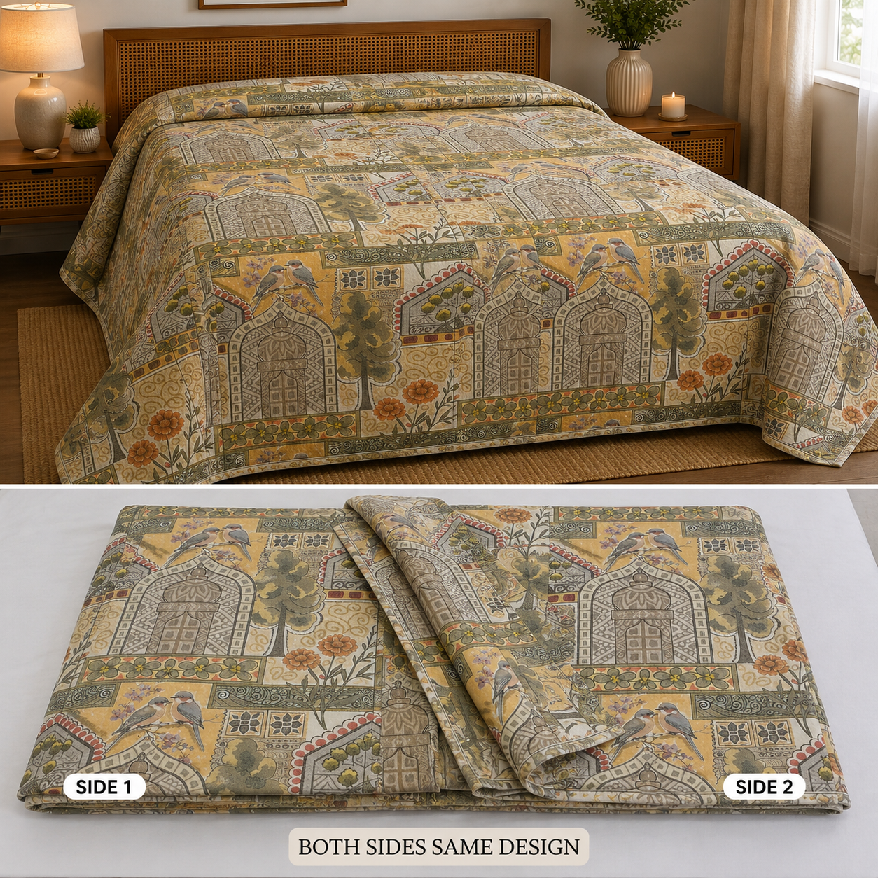 Ultra-Soft Premium Cotton Digitally Printed King Size Dohar (108" x 108")