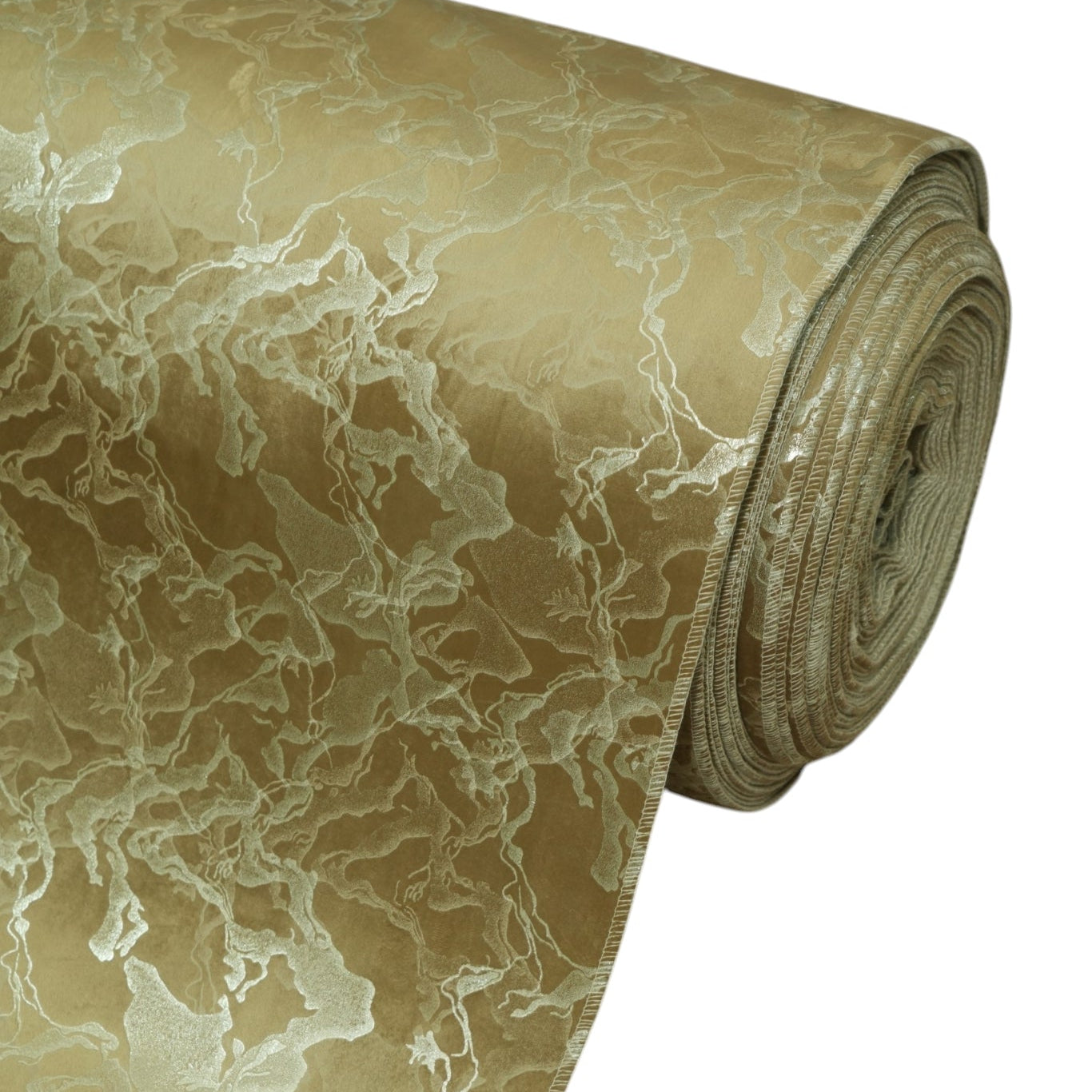 Golden Champagne & Silver Abstract Marble-Weave Sofa Cover (Champagne Gold / Mustard) 27 inch