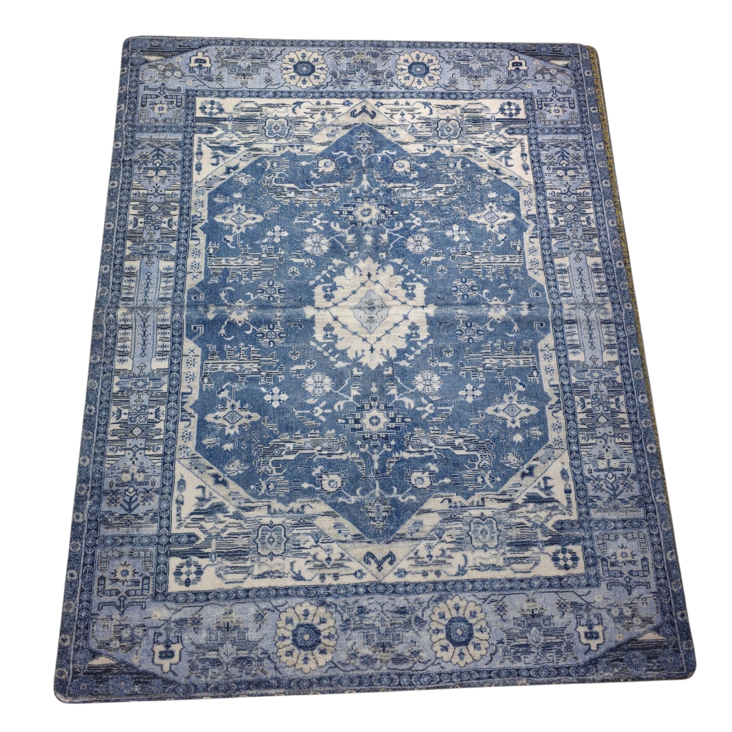 Royal Blue Medallion Carpet (5x7 Ft) – Ultra Soft