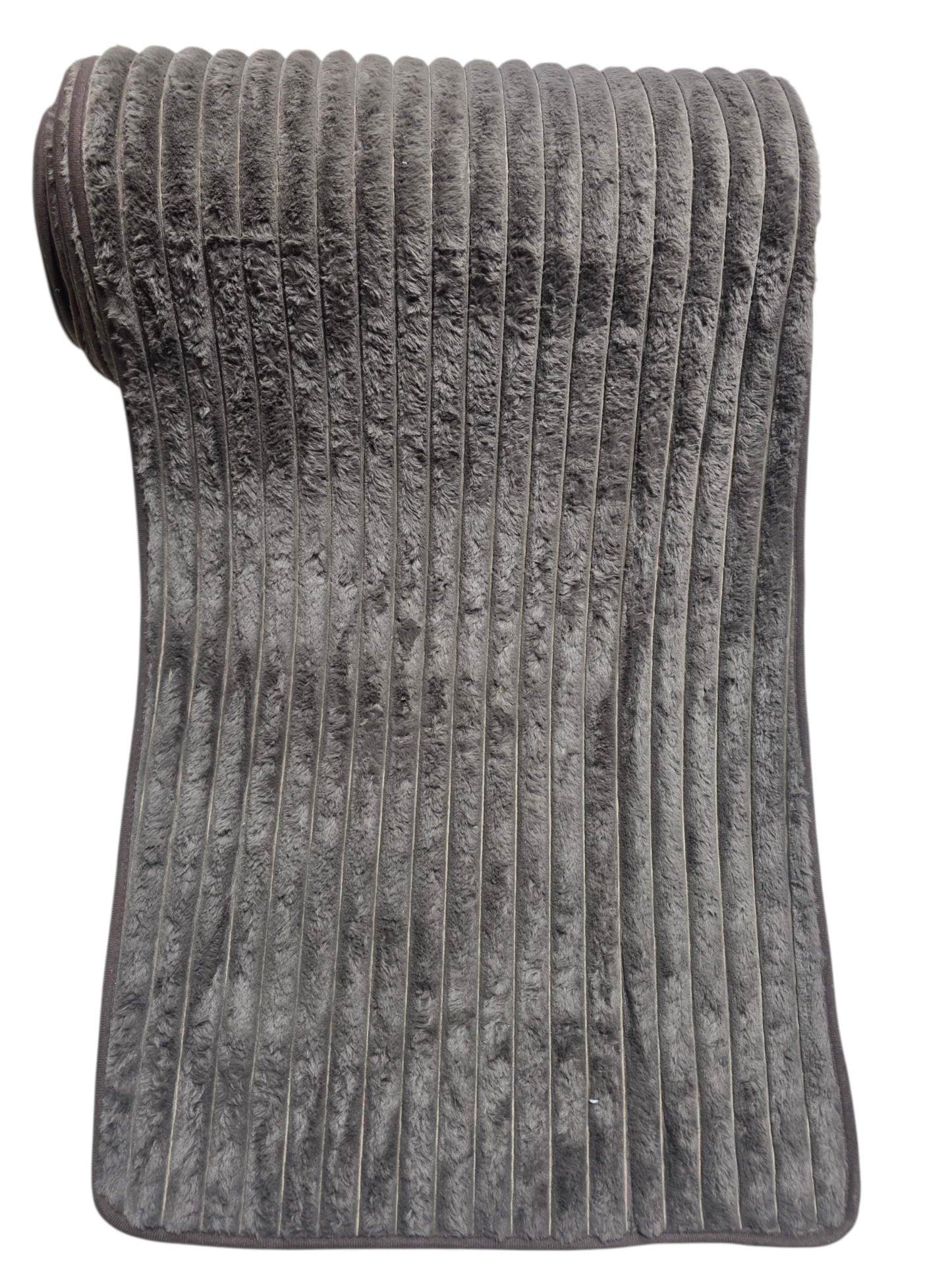 Premium Soft Fur Ribbed Anti-Skid Sofa Cover (Graphite Grey) 27 inch