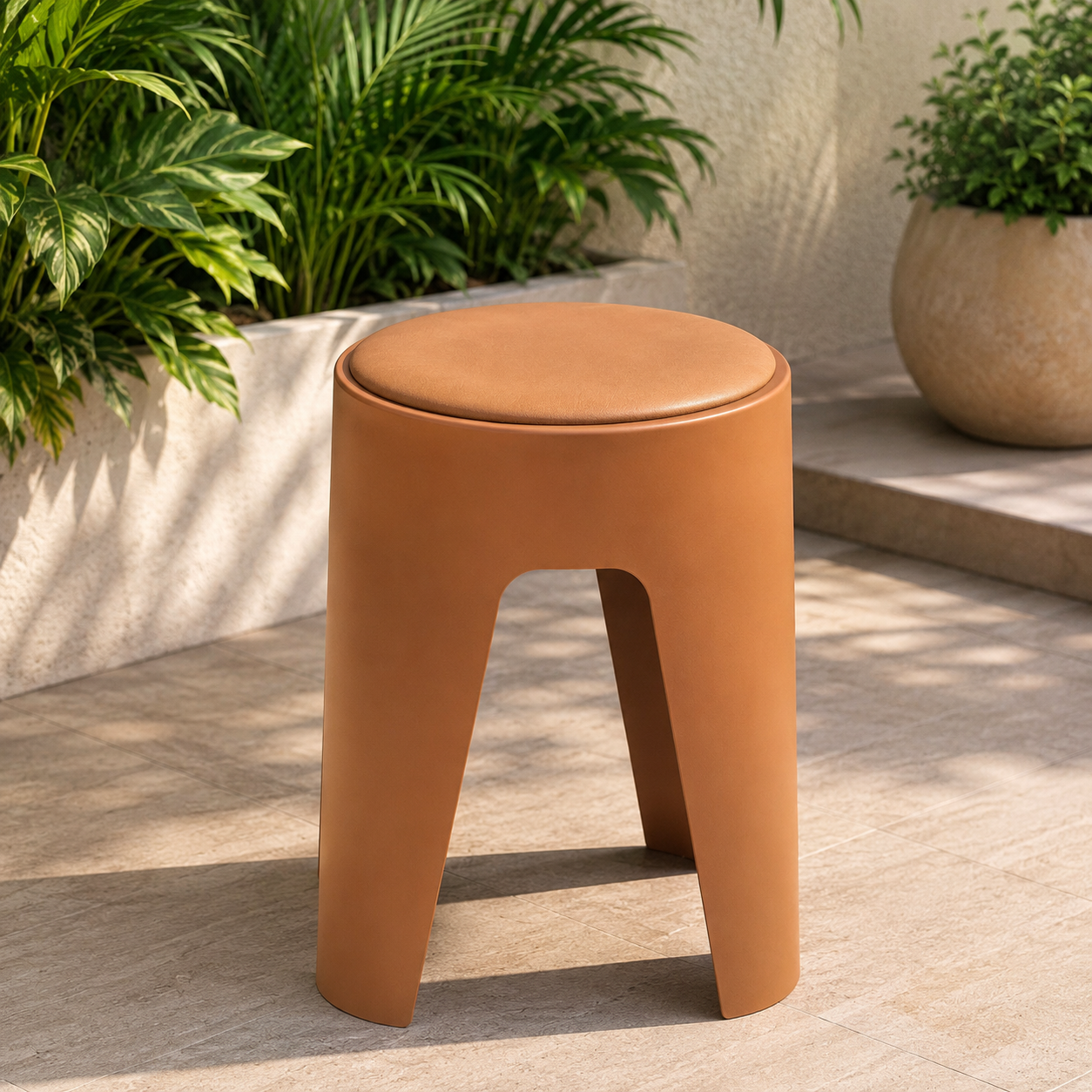 Premium Cushioned Plastic Stool