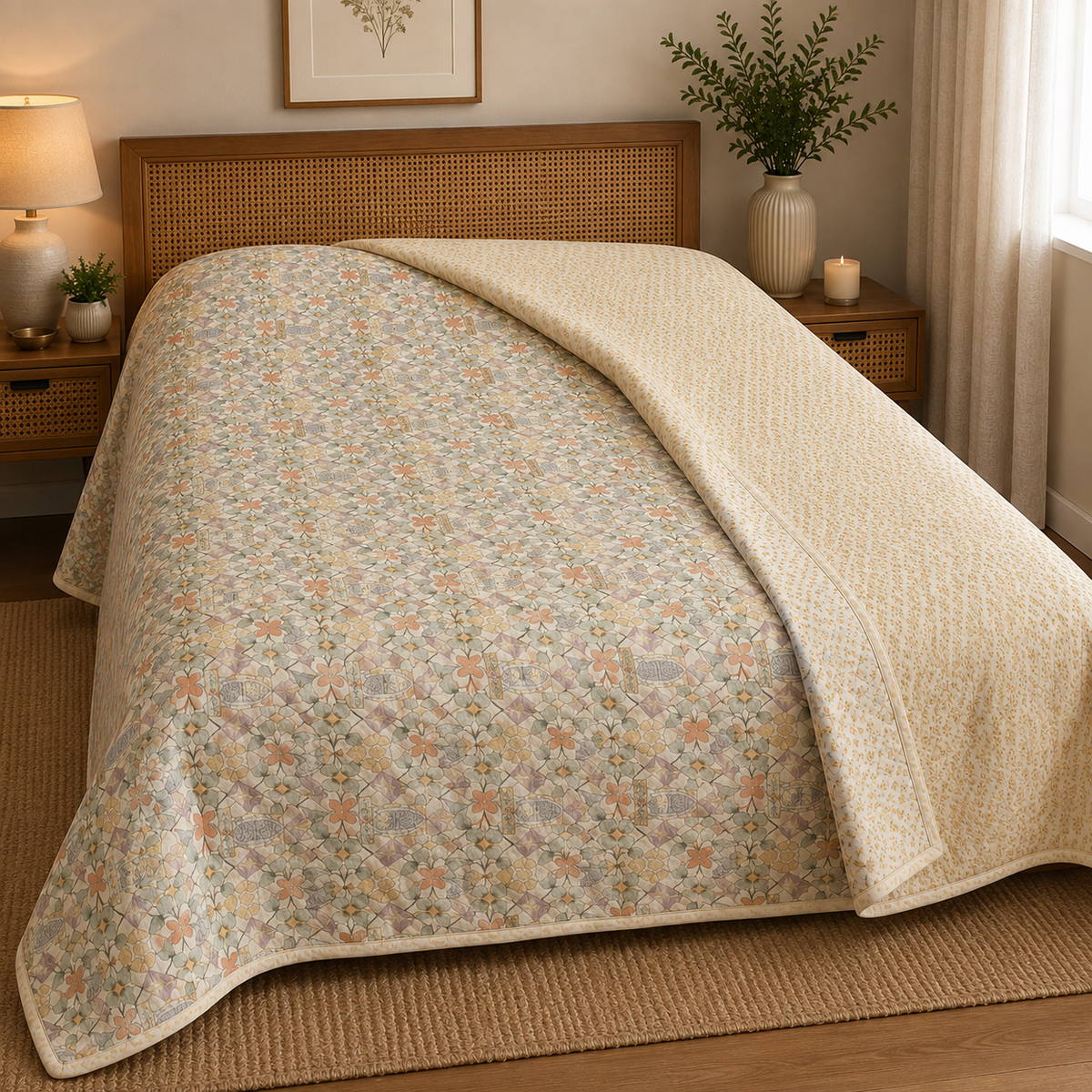 Ultra-Soft Premium Cotton Digitally Printed King Size Dohar (108" x 108")