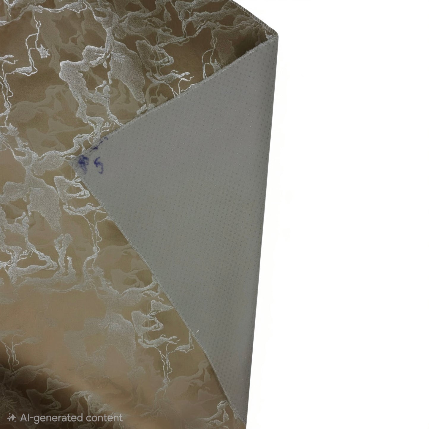 36 Inch Foil Print Marble Texture Gold Sofa Cover with Frill Border (Gold)